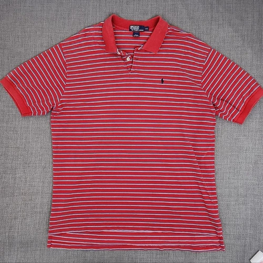 Polo Ralph Lauren Striped Polo Style Shirt. 100% Cotton. XXL